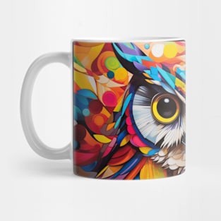 Owl Animal Bird Portrait Colorful Painting Mug